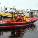 New Unit 50 vessel: Crew members take the new boat out for their first run on the new boat.