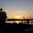 Sunrise on day 2 - USCGC Tahoma and 3 FRC´s in front of the Maritime Museum of the Atlantic : ISAR